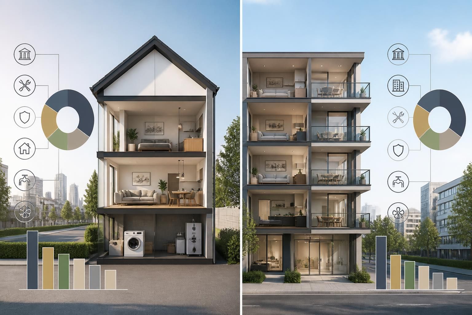 découvrez une analyse comparative des structures de charges entre maisons et appartements locatifs pour mieux gérer votre investissement immobilier.